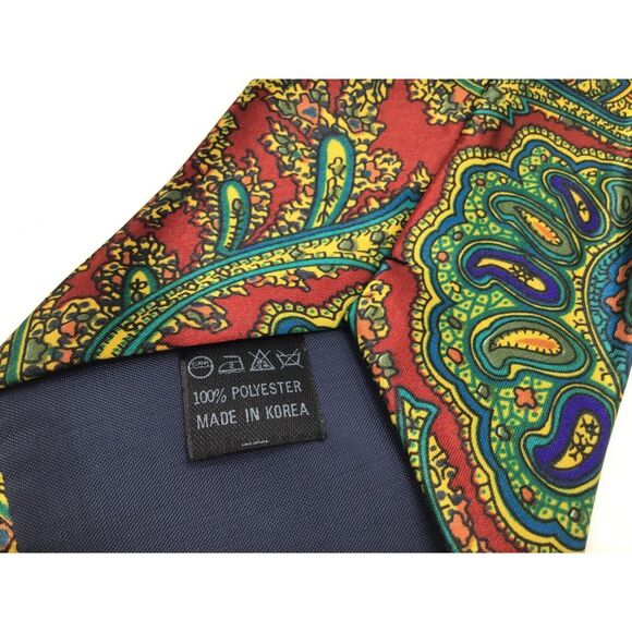 Select Handmade Paisley Necktie Multicolored Formal Business Office Church - Picture 4 of 4